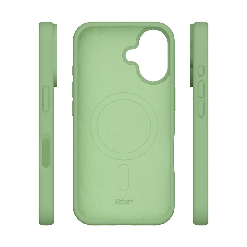 Калъф Etteri Silicone Mag за iPhone 16 Plus 6.7" светло зелен