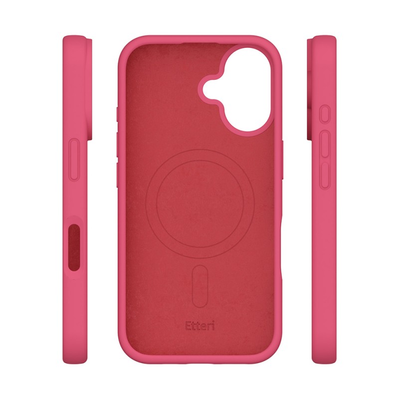 Калъф Etteri Silicone Mag за iPhone 16 Plus 6.7" малинов