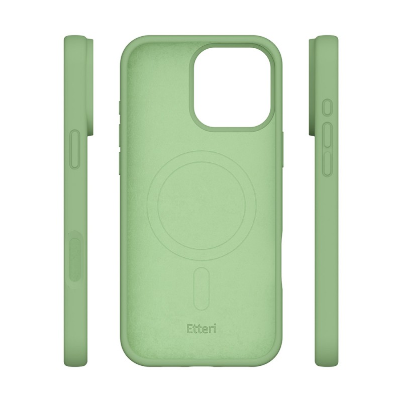 Калъф Etteri Silicone Mag за iPhone 16 Pro Max 6.9" светло зелен