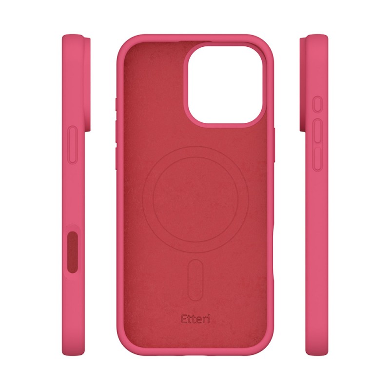 Калъф Etteri Silicone Mag за iPhone 16 Pro Max 6.9" малинов