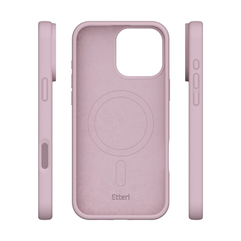 Калъф Etteri Silicone Mag за iPhone 16 Pro 6.3" светло розов