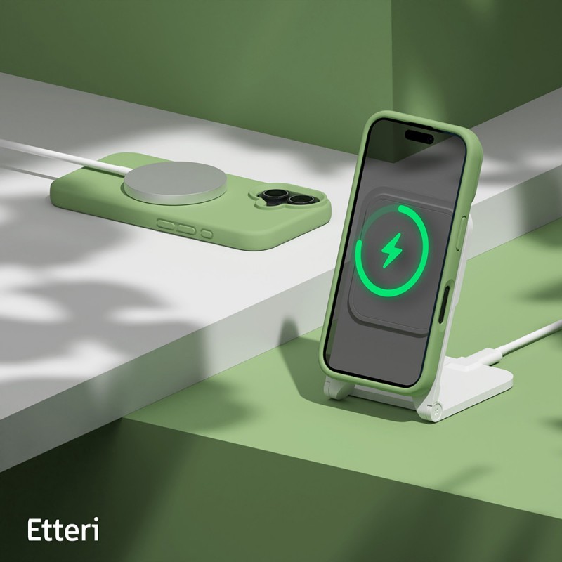 Калъф Etteri Silicone Mag за iPhone 16 Plus 6.7" светло зелен