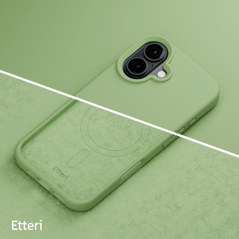 Калъф Etteri Silicone Mag за iPhone 16 Plus 6.7" светло зелен