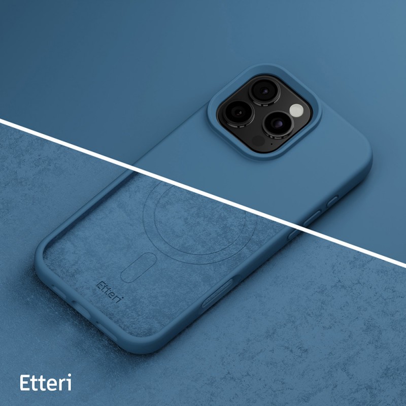 Калъф Etteri Silicone Mag за iPhone 16 Pro Max 6.9" тъмно син