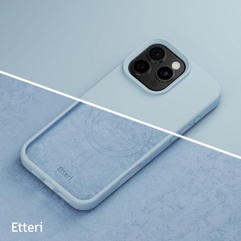 Калъф Etteri Silicone Mag за iPhone 16 Pro Max 6.9" светло син