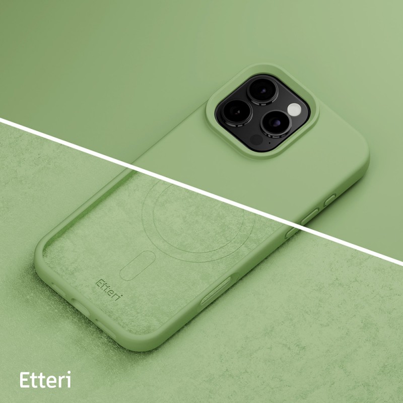 Калъф Etteri Silicone Mag за iPhone 16 Pro Max 6.9" светло зелен