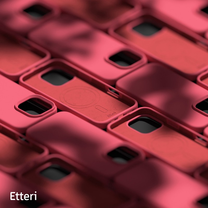 Калъф Etteri Silicone Mag за iPhone 16 Pro Max 6.9" малинов