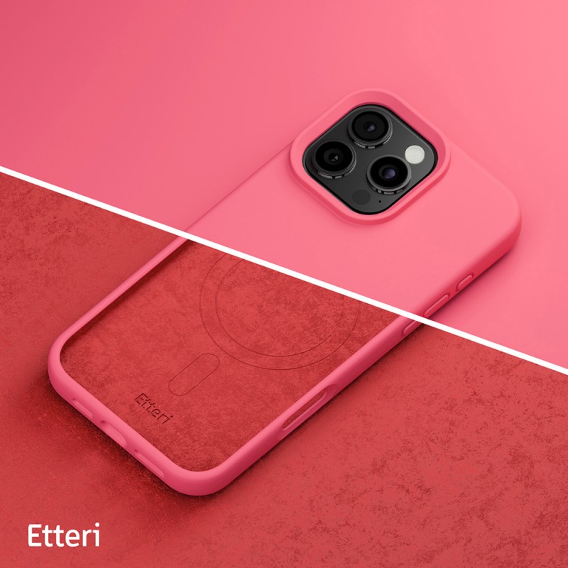 Калъф Etteri Silicone Mag за iPhone 16 Pro Max 6.9" малинов