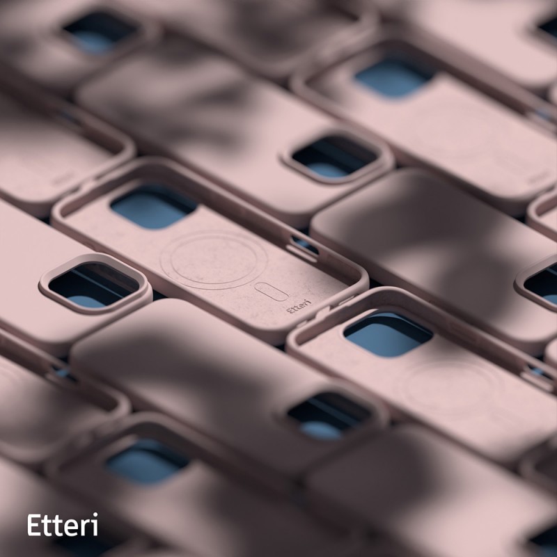 Калъф Etteri Silicone Mag за iPhone 16 Pro 6.3" светло розов