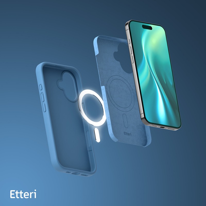 Калъф Etteri Silicone Mag за iPhone 16 6.1" тъмно син
