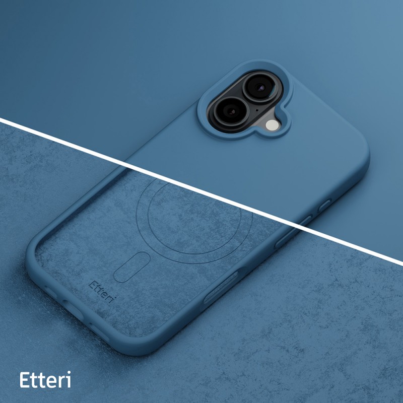 Калъф Etteri Silicone Mag за iPhone 16 6.1" тъмно син