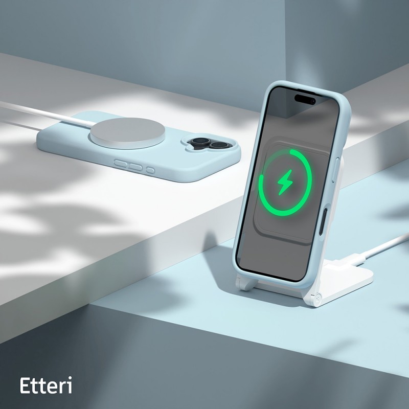 Калъф Etteri Silicone Mag за iPhone 16 6.1" светло син