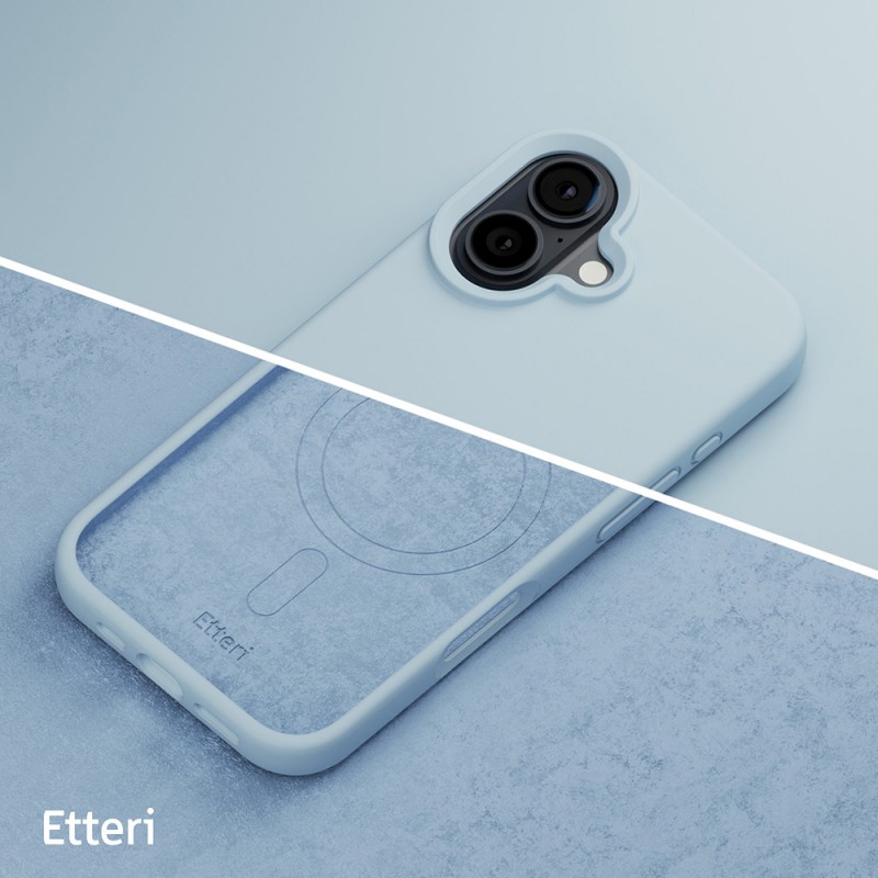 Калъф Etteri Silicone Mag за iPhone 16 6.1" светло син