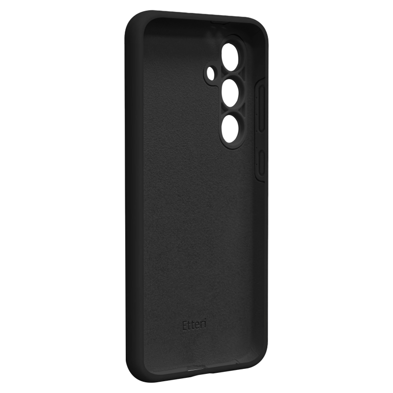 Силиконов калъф Etteri за Samsung Galaxy S24 FE, черен