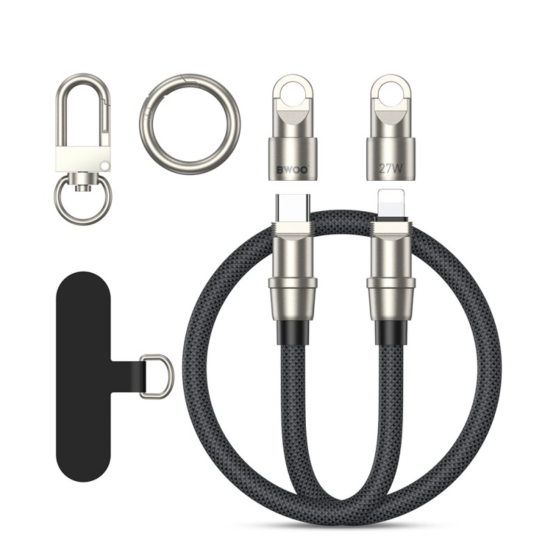 BWOO кабел Връзка USB-C - Lightning 1,2m 27W висулка