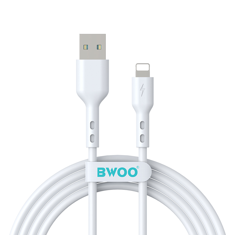 BWOO кабел USB - Lightning 2m 3A бял