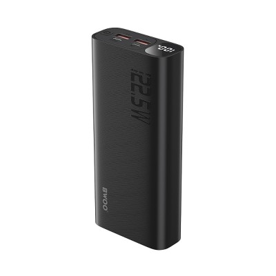 Външна батерия BWOO 22,5W 20000 mAh с LCD дисплей, черна