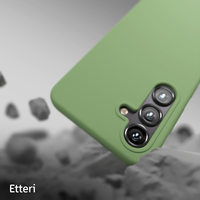 Силиконов калъф Etteri за Samsung Galaxy S24 FE, светло зелен