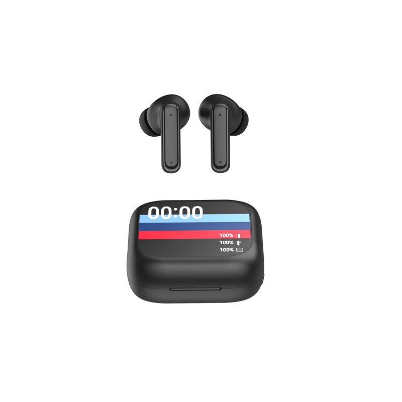 Forever Bluetooth слушалки с дисплей ANC + ANC TWSS-500 черни