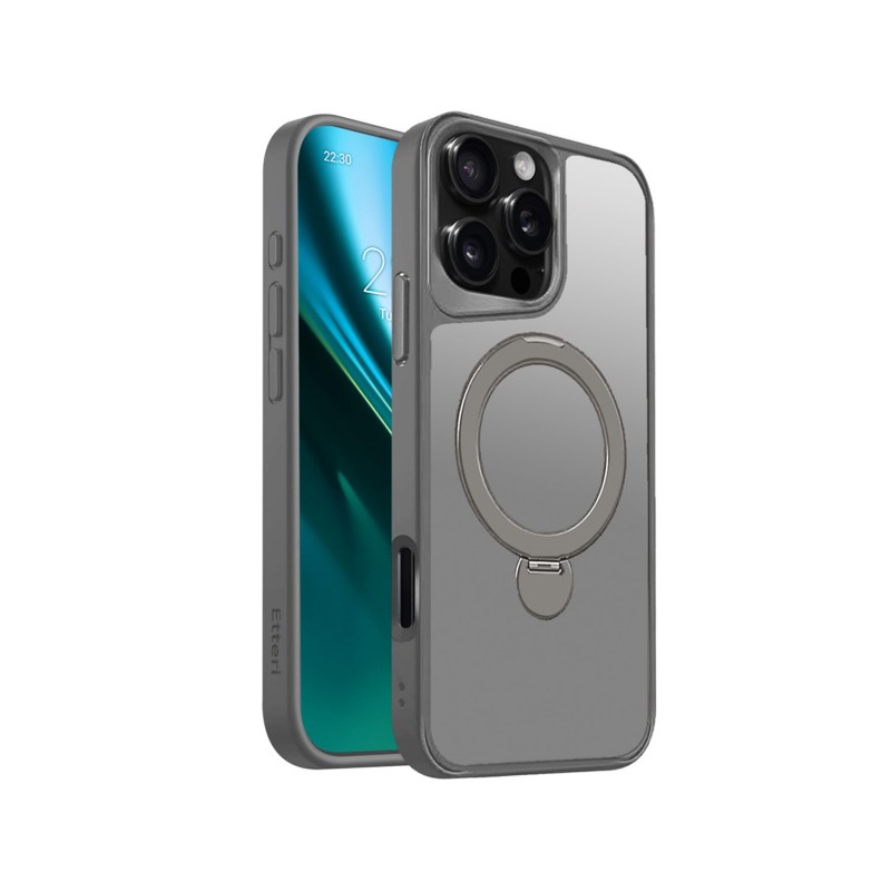 Калъф Etteri Matt Mag Ring за iPhone 17 Air, сив