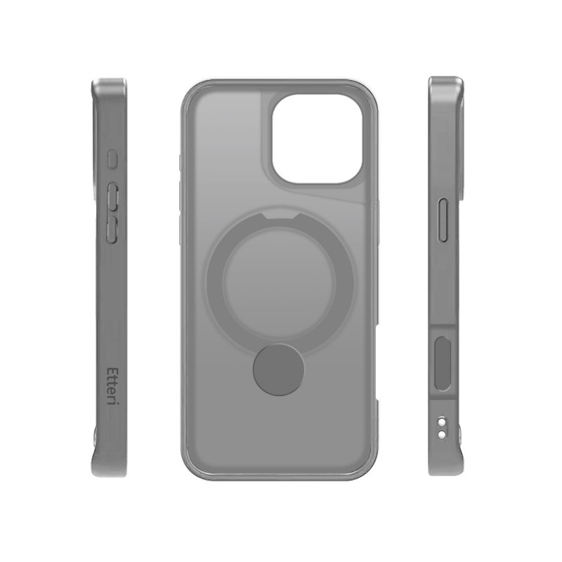 Калъф Etteri Matt Mag Ring за iPhone 17 Air, сив