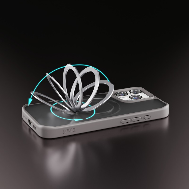 Калъф Etteri Matt Mag Ring за iPhone 17 Air, сив