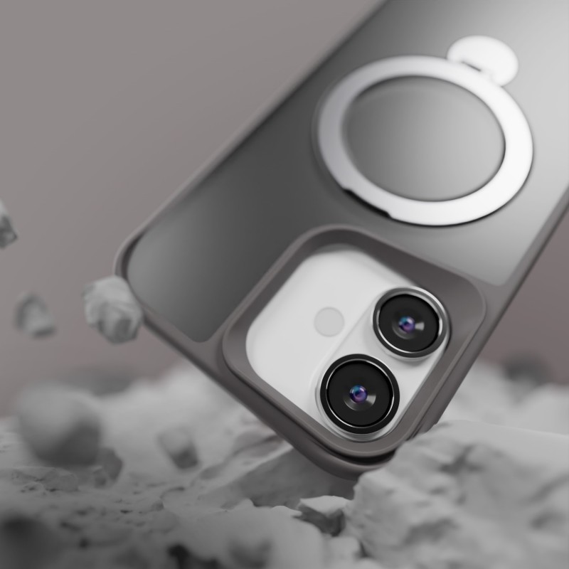 Калъф Etteri Matt Mag Ring за iPhone 16 Plus 6.7" сив