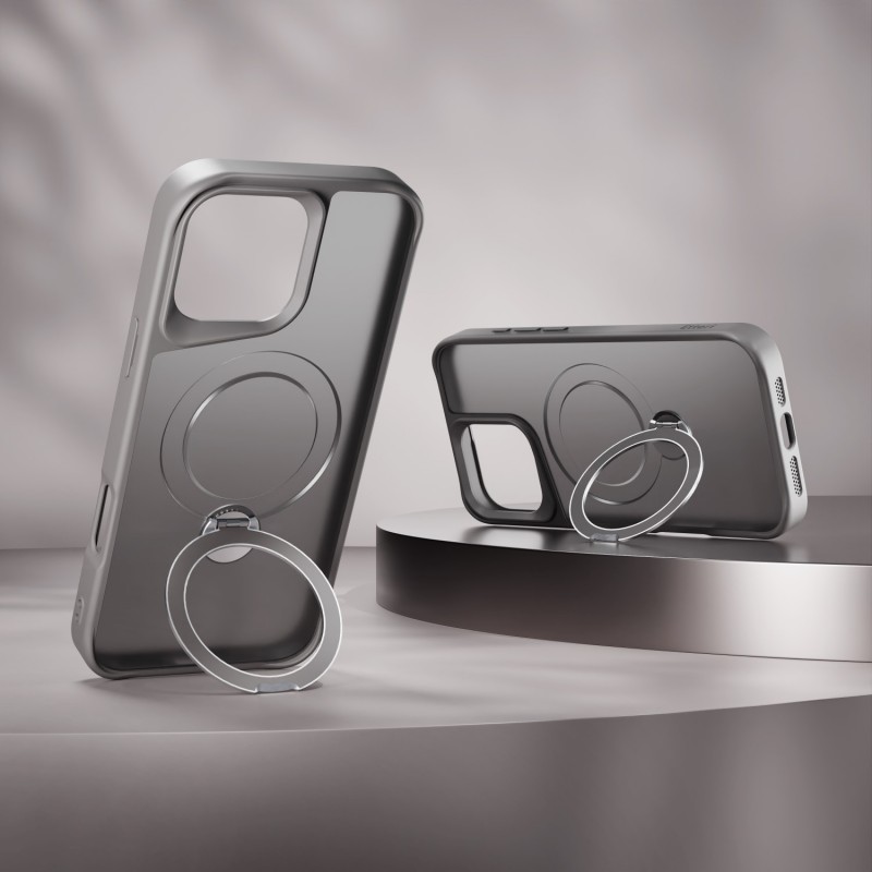 Калъф Etteri Matt Mag Ring за iPhone 16 Pro 6.3" сив