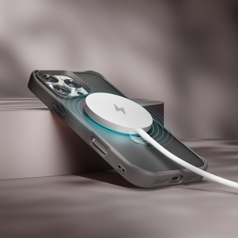Калъф Etteri Matt Mag Ring за iPhone 16 Pro Max 6.9" сив
