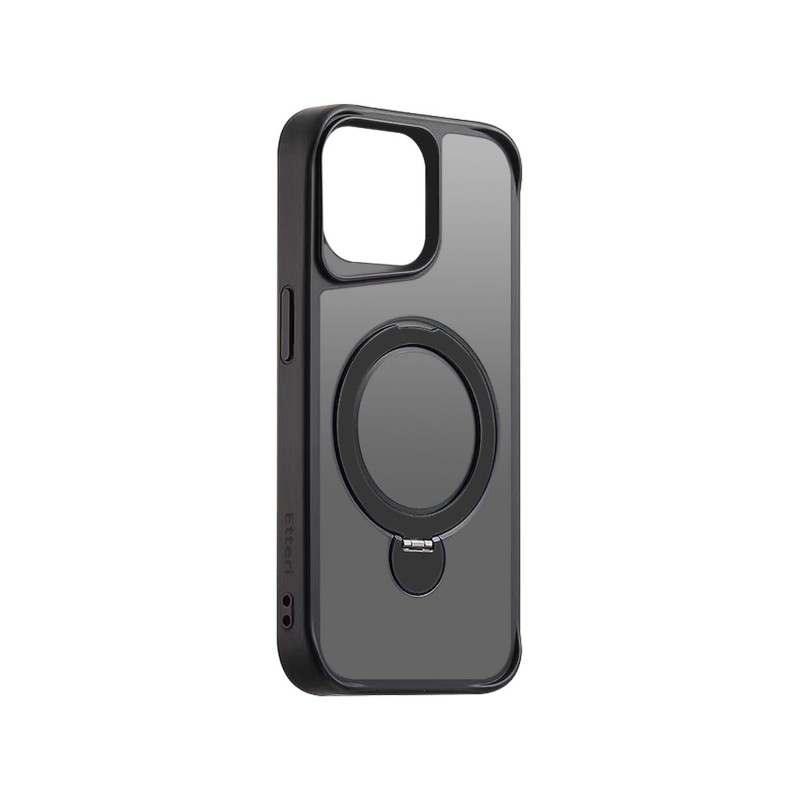 Калъф Etteri Matt Mag Ring за iPhone 12 / 12 Pro 6.1" черен
