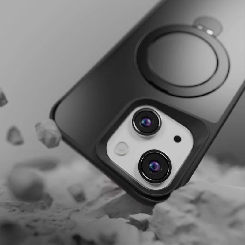 Калъф Etteri Matt Mag Ring за iPhone 12 / 12 Pro 6.1" черен