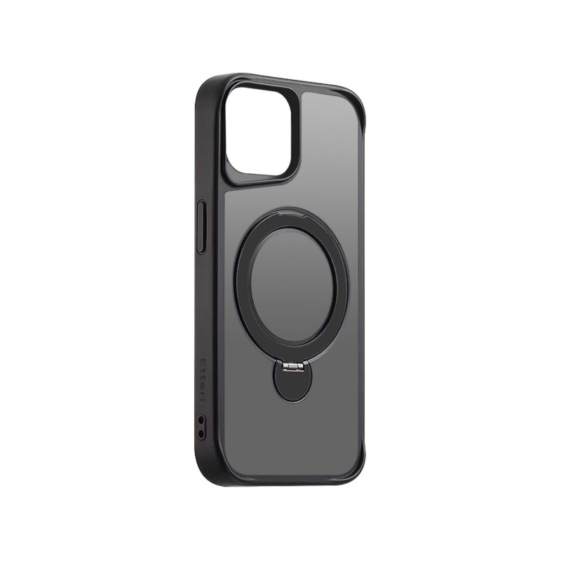 Калъф Etteri Matt Mag Ring за iPhone 13 6.1" черен