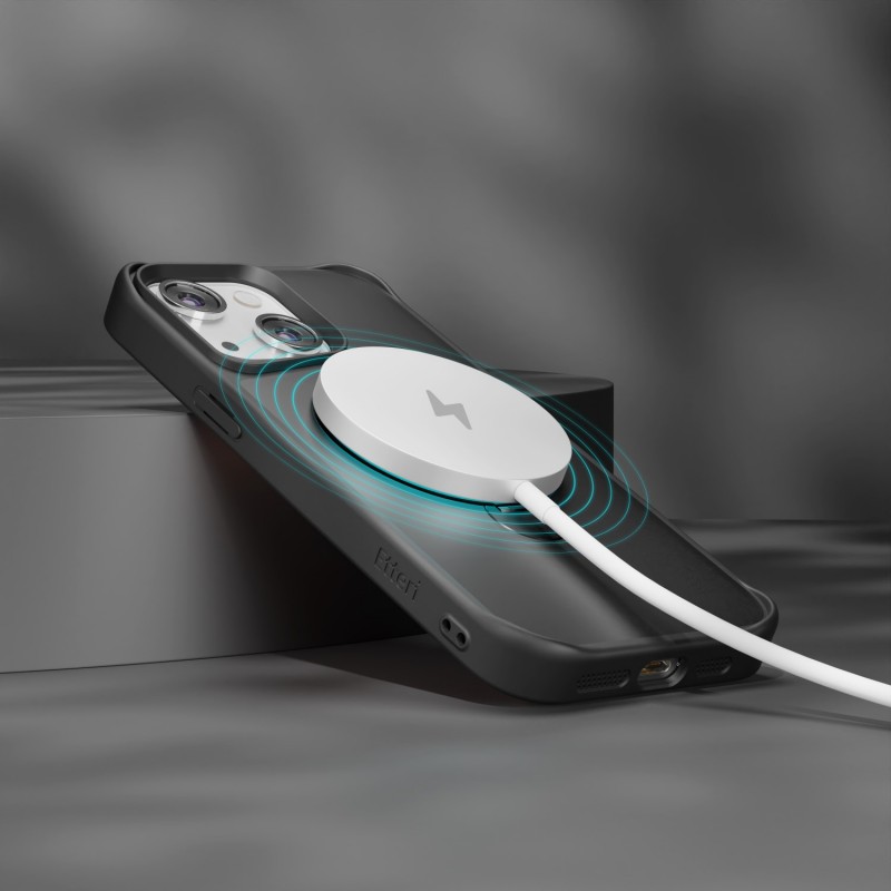 Калъф Etteri Matt Mag Ring за iPhone 13 6.1" черен