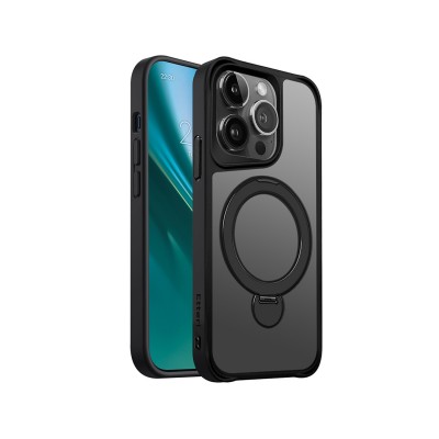 Калъф Etteri Matt Mag Ring за iPhone 14 Pro 6.1" черен