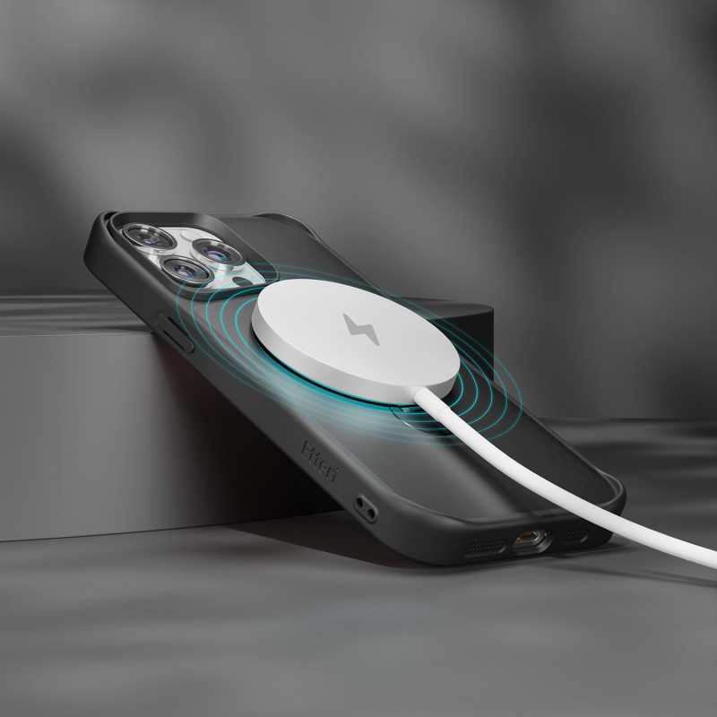 Калъф Etteri Matt Mag Ring за iPhone 14 Pro 6.1" черен