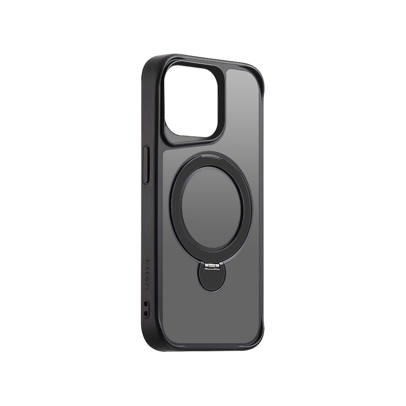 Калъф Etteri Matt Mag Ring за iPhone 15 Pro Max 6.7" черен