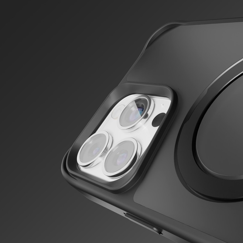 Калъф Etteri Matt Mag Ring за iPhone 15 Pro Max 6.7" черен