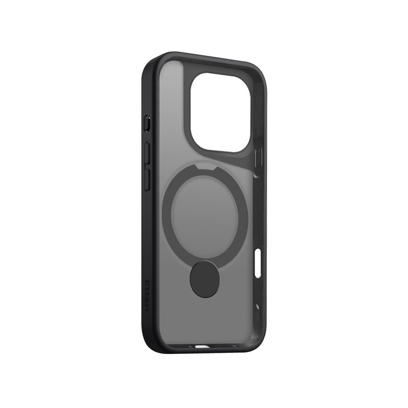 Калъф Etteri Matt Mag Ring за iPhone 16 Pro 6.3" черен