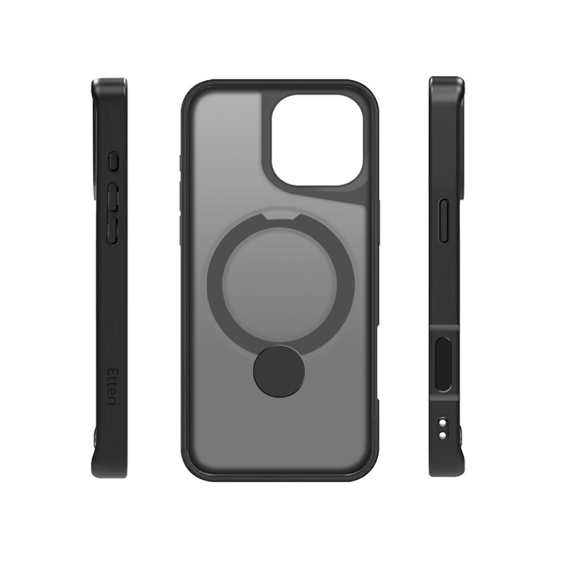 Калъф Etteri Matt Mag Ring за iPhone 16 Pro Max 6.9" черен