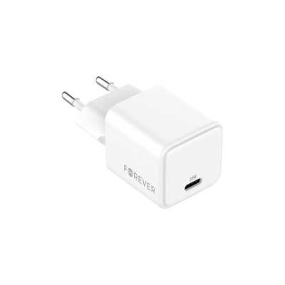Мрежово зарядно устройство Forever GaN PD TC-08-20C 1x USB-C 20W бяло