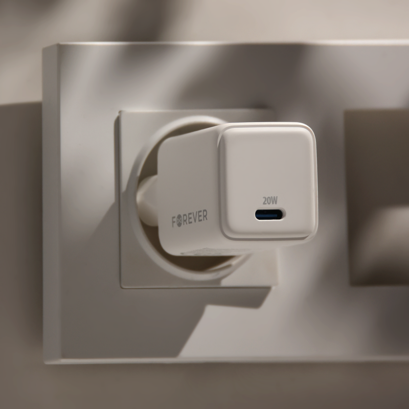 Forever ładowarka sieciowa GaN PD TC-08-20C 1x USB-C 20W biała