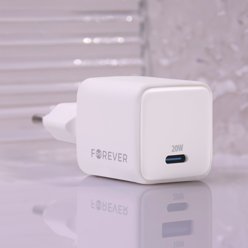 Forever ładowarka sieciowa GaN PD TC-08-20C 1x USB-C 20W biała