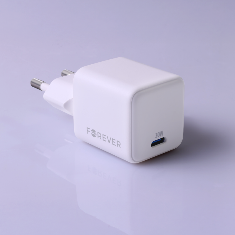 Forever ładowarka sieciowa GaN PD TC-08-30C 1x USB-C 30W biała
