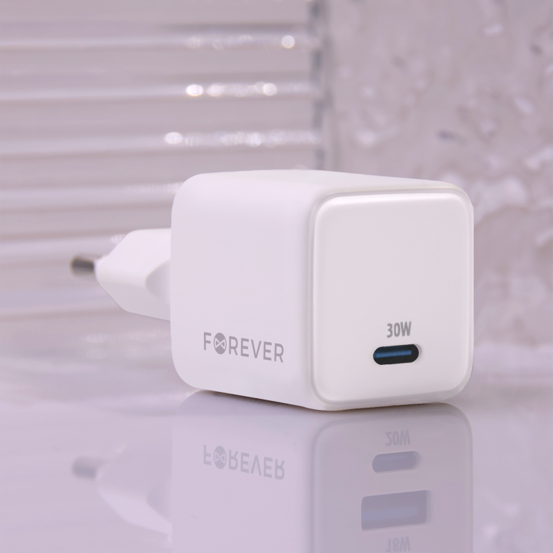 Forever ładowarka sieciowa GaN PD TC-08-30C 1x USB-C 30W biała