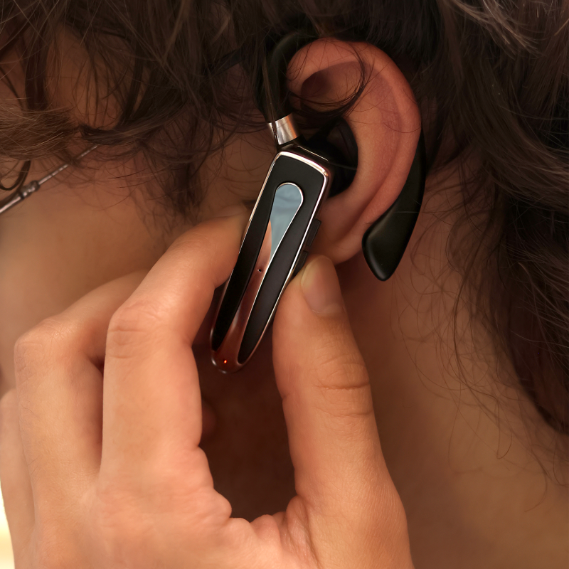 Безжични слушалки Maxlife MXBH-01 с калъф за зареждане, черни