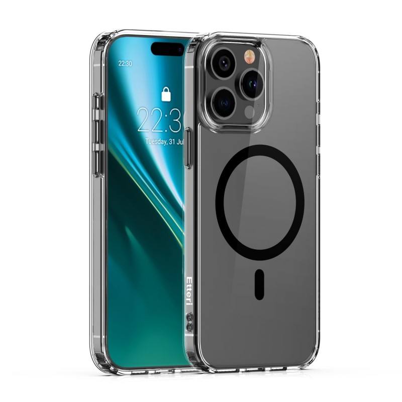 Калъф Etteri Color Mag за iPhone 15 Pro 6.1" черен