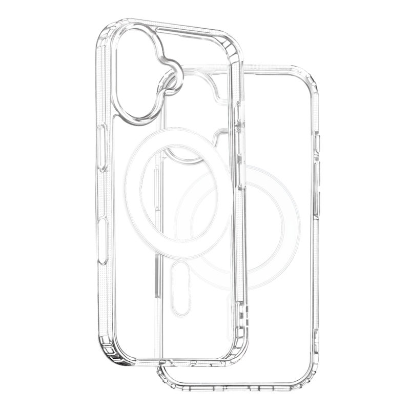 Anti Shock 1.5 mm Mag cover за iPhone 16 6.1" прозрачен голям отвор + бутон