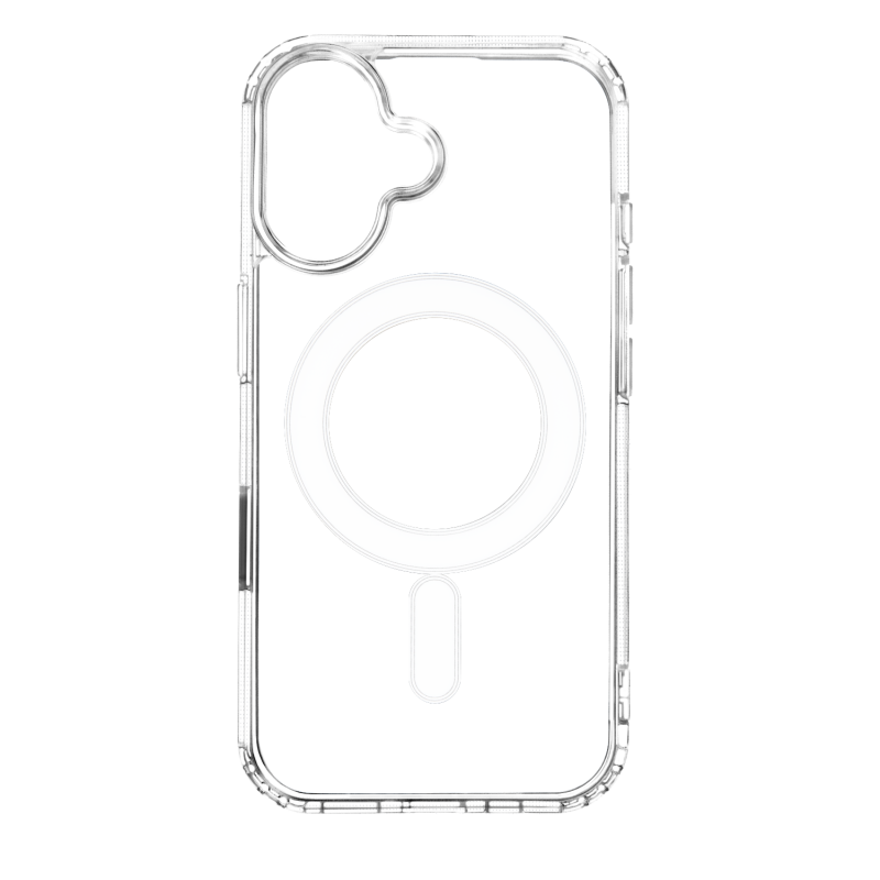 Anti Shock 1.5 mm Mag cover за iPhone 16 6.1" прозрачен голям отвор + бутон