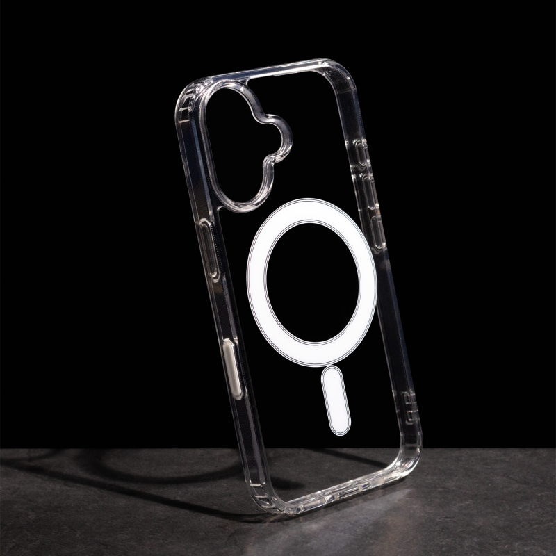 Anti Shock 1.5 mm Mag cover за iPhone 16 6.1" прозрачен голям отвор + бутон