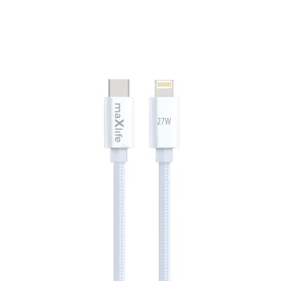 Maxlife MXUC-12 USB-C - Lightning кабел 1.0 m 27W бял